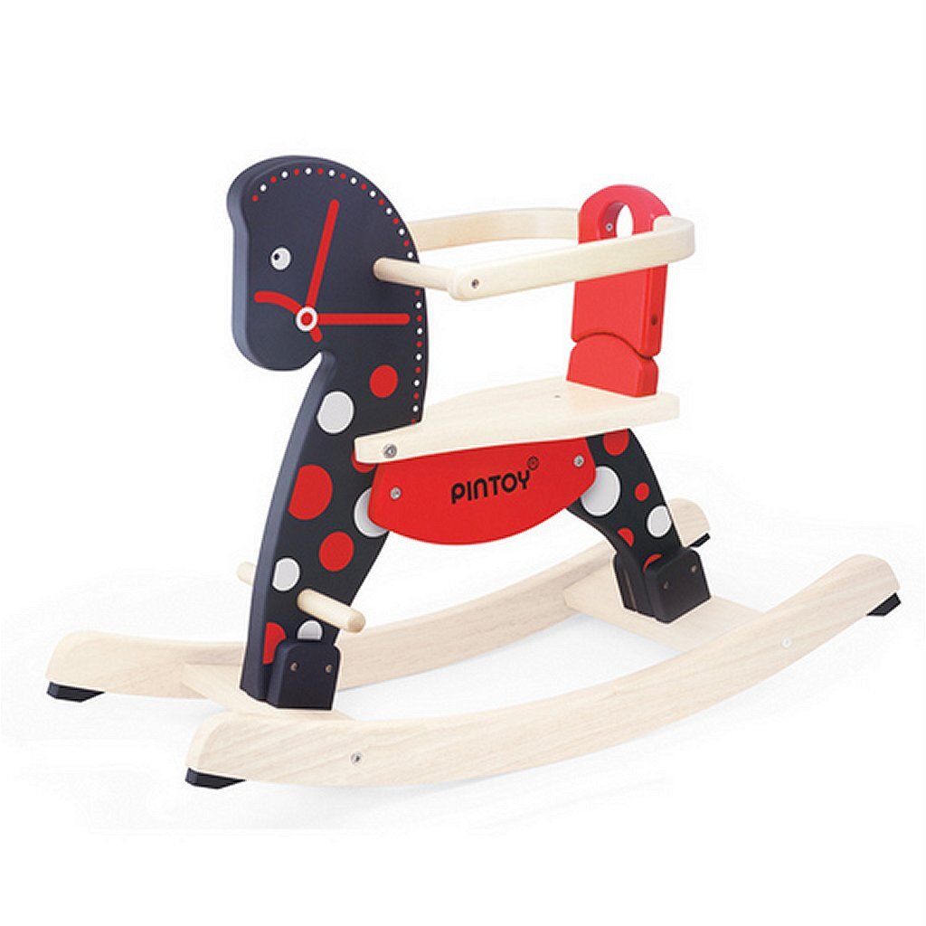 Cheval à bascule fantaisie en bois Pintoy avec support amovible