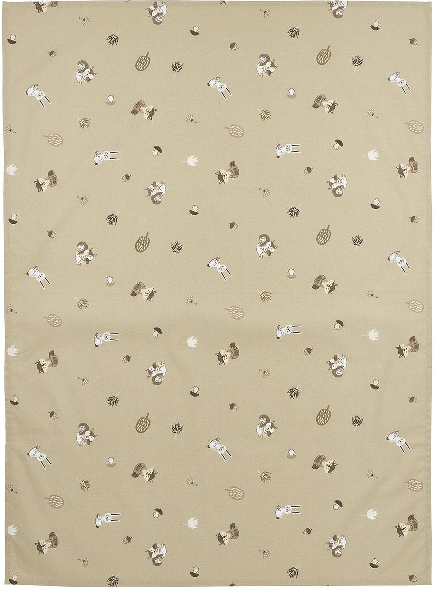 Drap de berceau Meyco bébé animaux de la forêt - sable - 75x100cm - 0,3 tog