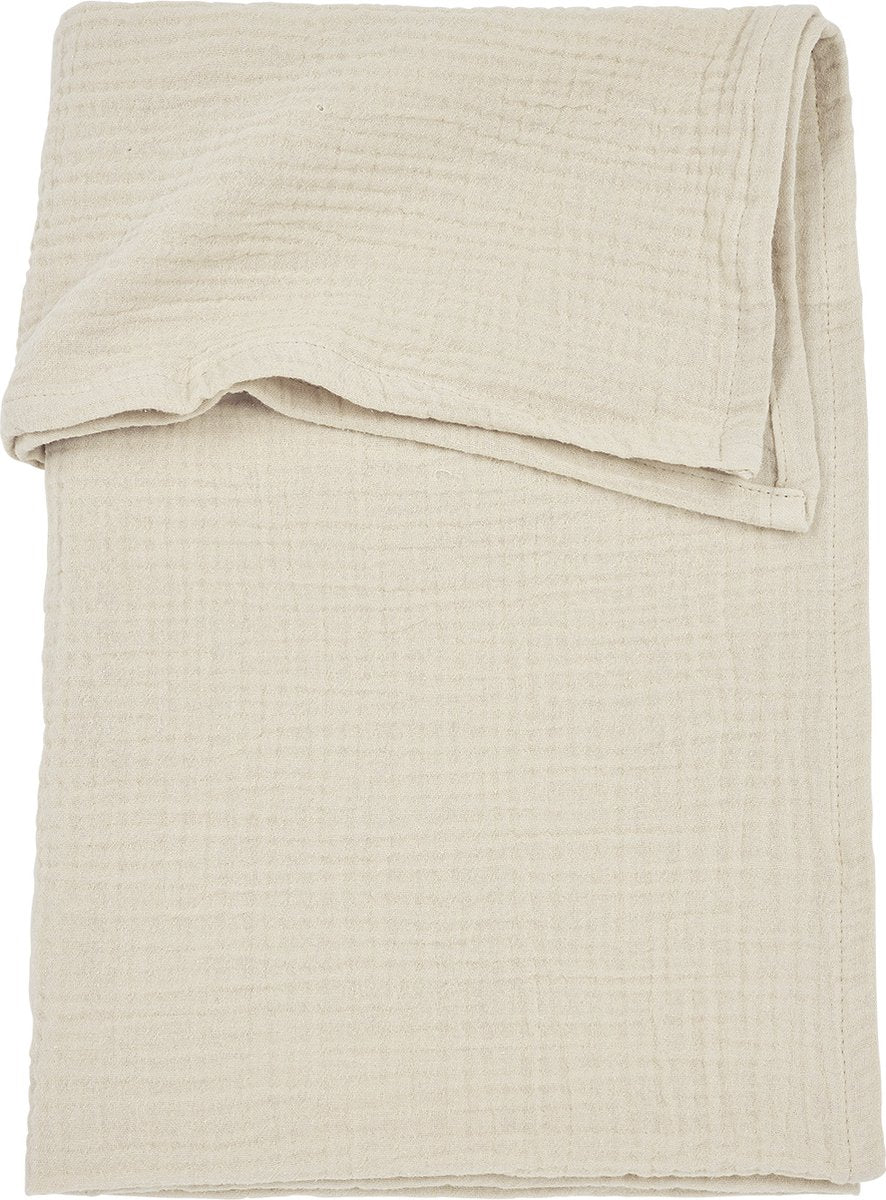 Drap de berceau Meyco baby uni - hydrophile prélavé - sable doux - 100x150cm - 0,3 tog