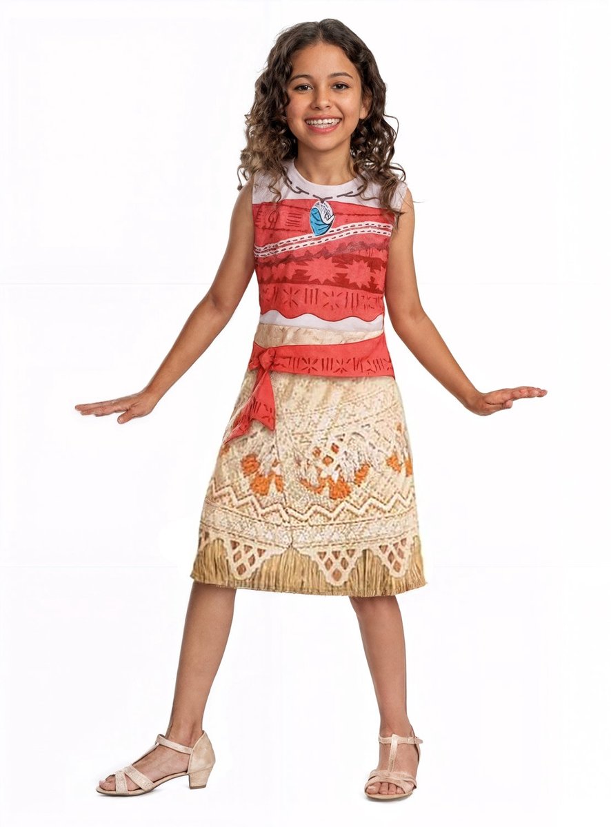 Déguisement disney - moana 2, costume moana vaiana basic plus dress, taille s (5 - 6 ans)
