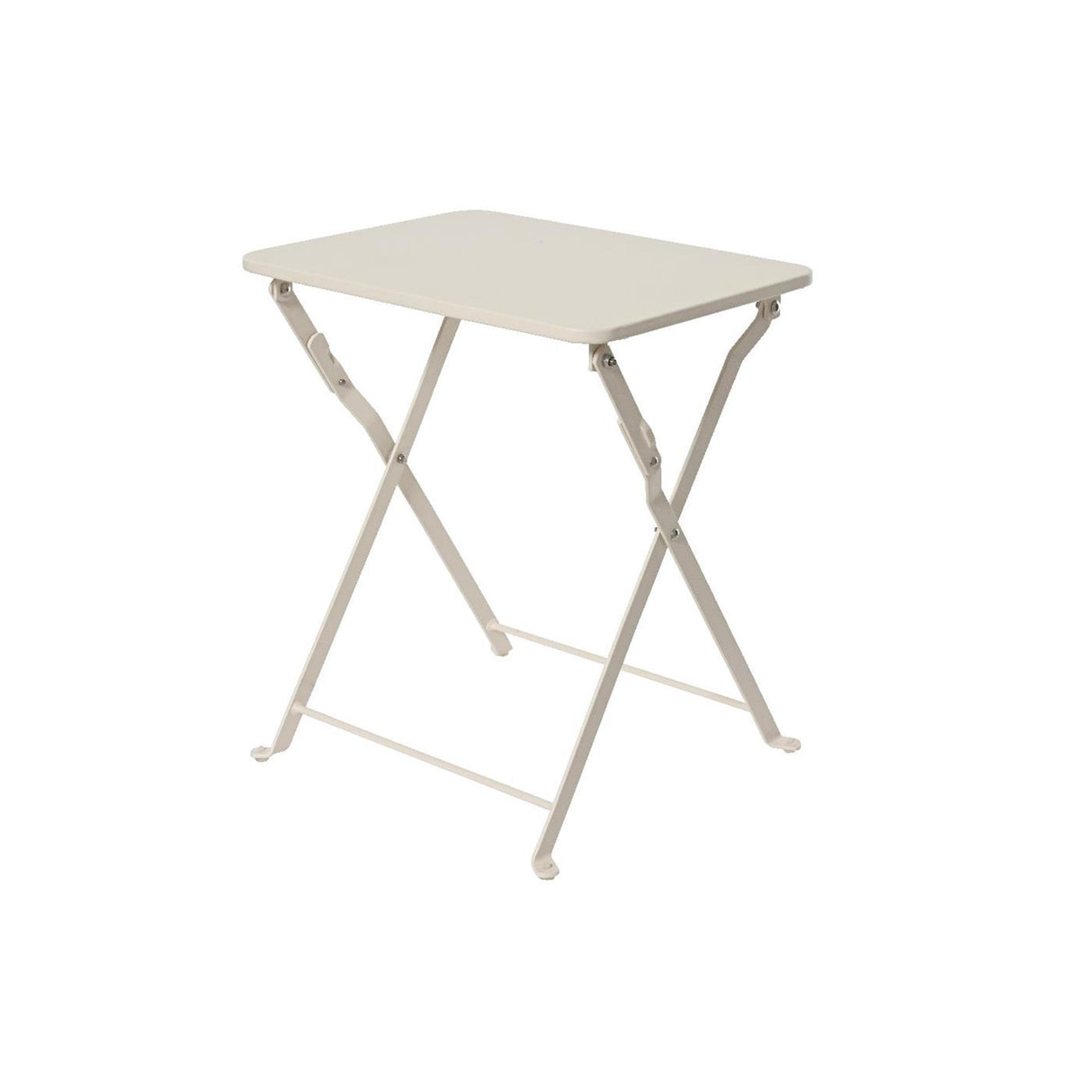 Table d'appoint Decoris acier blanc cassé 40x30x45cm
