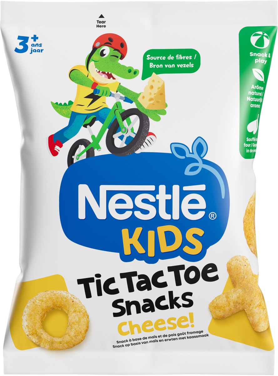 Nestlé Kids Tic Tac Toe Snacks Cheese - Snack pour tout-petits - 3 ans et plus - 6 x 42 g