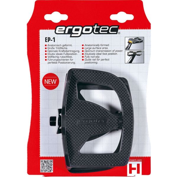 Set pédale Ergotec EP-1 anti-glissement-noir