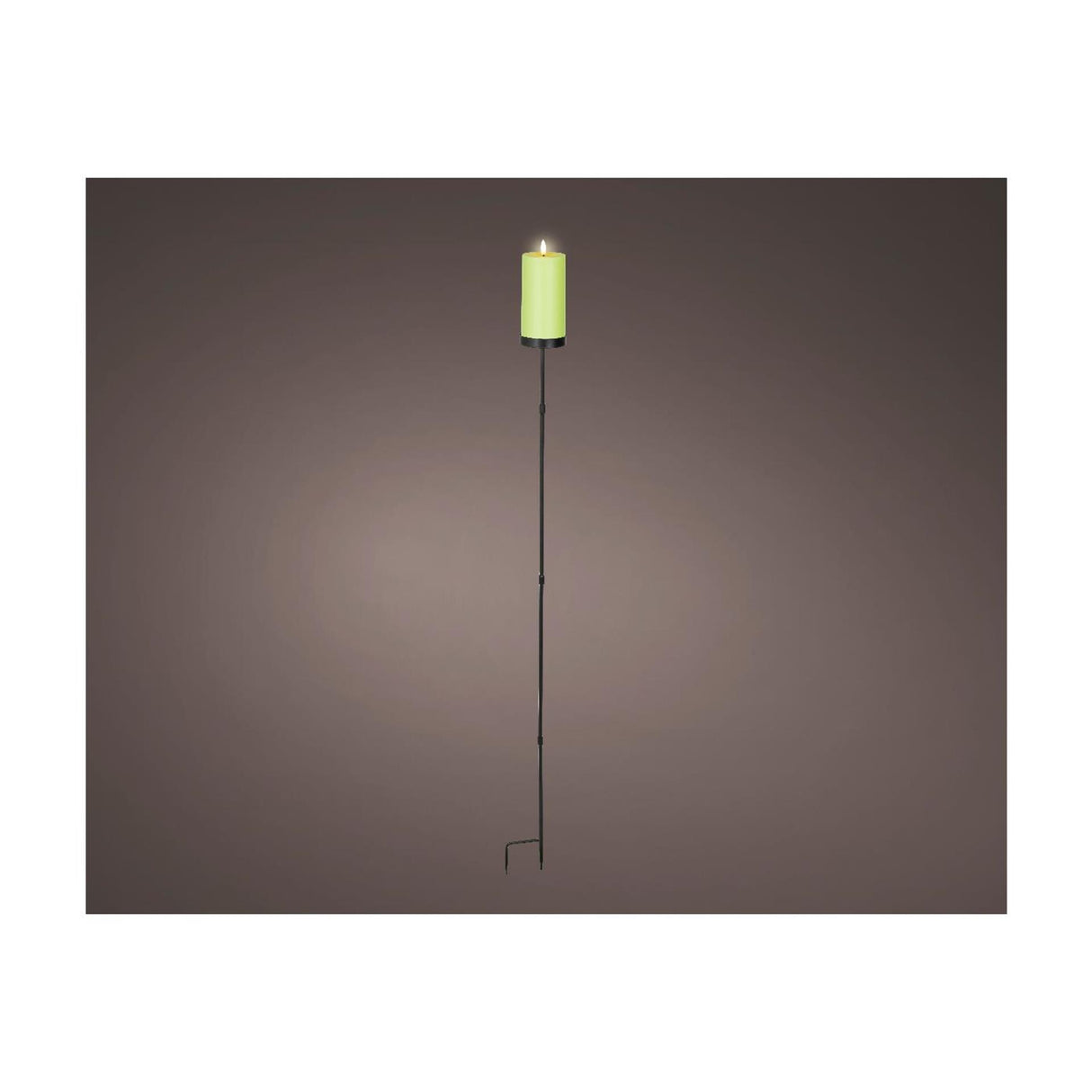 Bougie solaire Lumineo sur prise verte ø7xh117cm