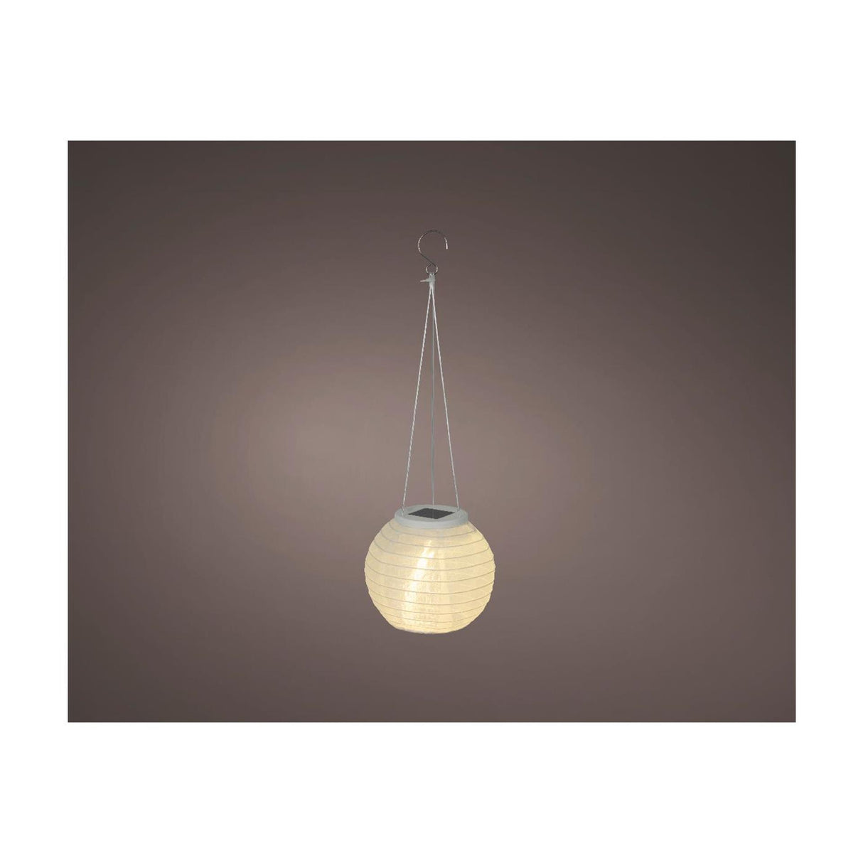 Lanterne solaire Lumineo nylon blanc ø15xh10cm