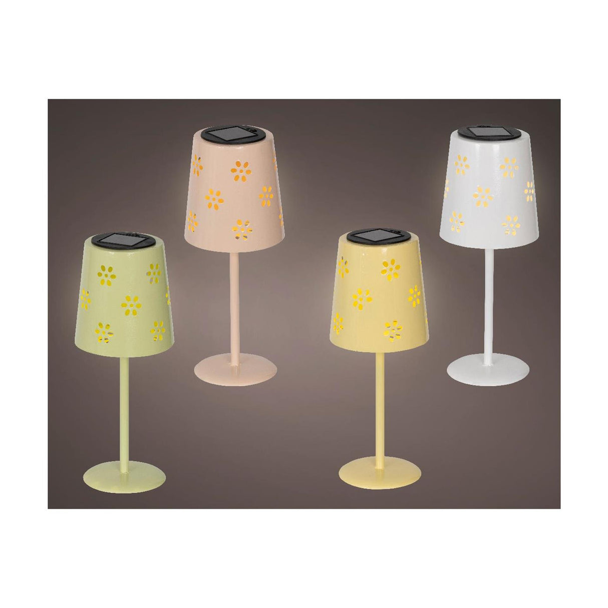 Lampe de table solaire Lumineo métal ø11xh28cm