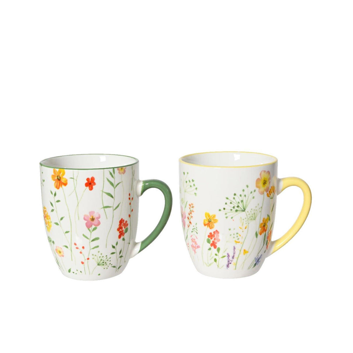 Mug Decoris fleurs porcelaine ø8,9xh10,4cm