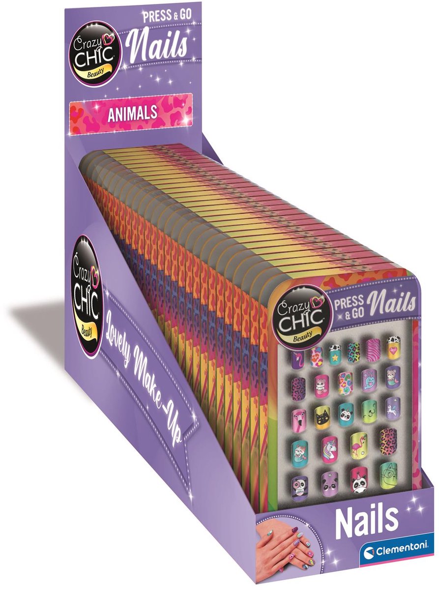 Clementoni crazy chic press go ongles - animaux