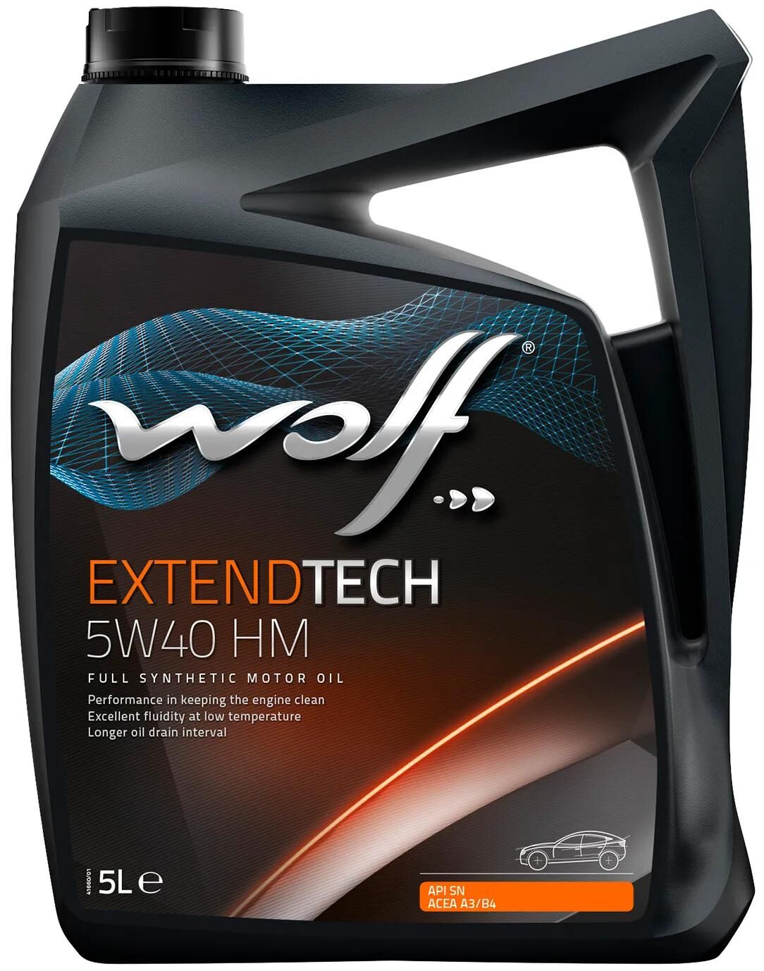 Huile moteur Wolf extendtech hm . huile moteur 5w40 5l extendtech hm