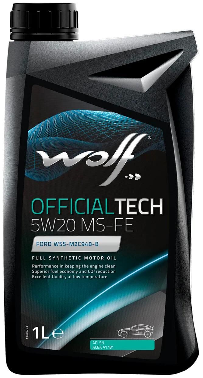 Huile moteur Wolf officialtech ms-fe. huile moteur 5w20 1l off.tech ms-fe