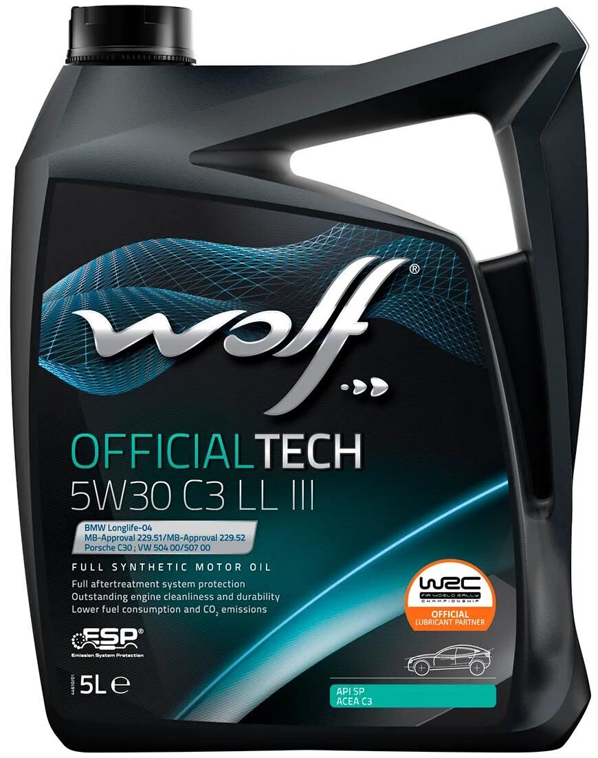 Huile moteur Wolf officialtech c3 ll iii . huile moteur 5w30 5l off.tech c3 ll iii