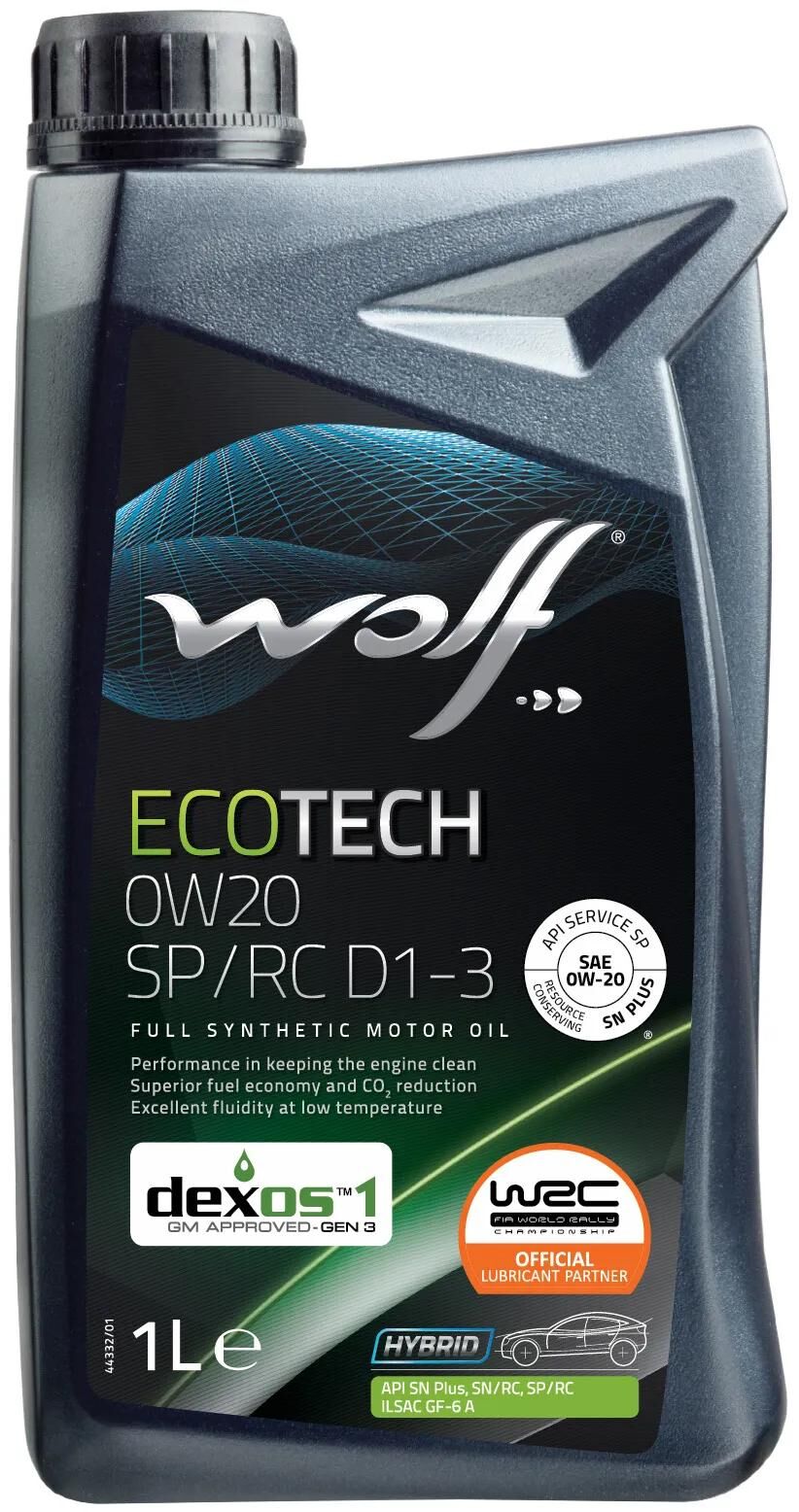 Huile moteur Wolf 'ecotech sp rc d1-3 huile moteur 0w20 1l ecotech sp rc d1-3