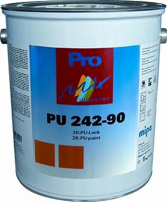 Laque acrylique Mipa, mate 240-10 2k-pu ral7021 peintures pu242-90 ral2000 5
