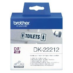Etiquettes ruban film continu brother 62x15,24mm blanc