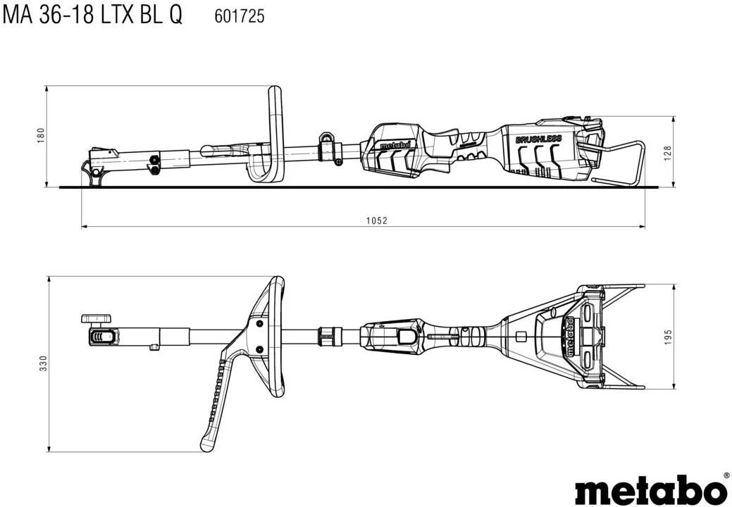 Metabo entraînement multifonctionnel ma 36-18 LTX BL Q à partir de batterie multifonctionnel D MA 36-18 LTX BL Q