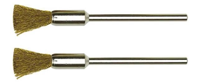 Proxxon brosse coupelle brosses avec arbre 2pcs d=8mm laiton