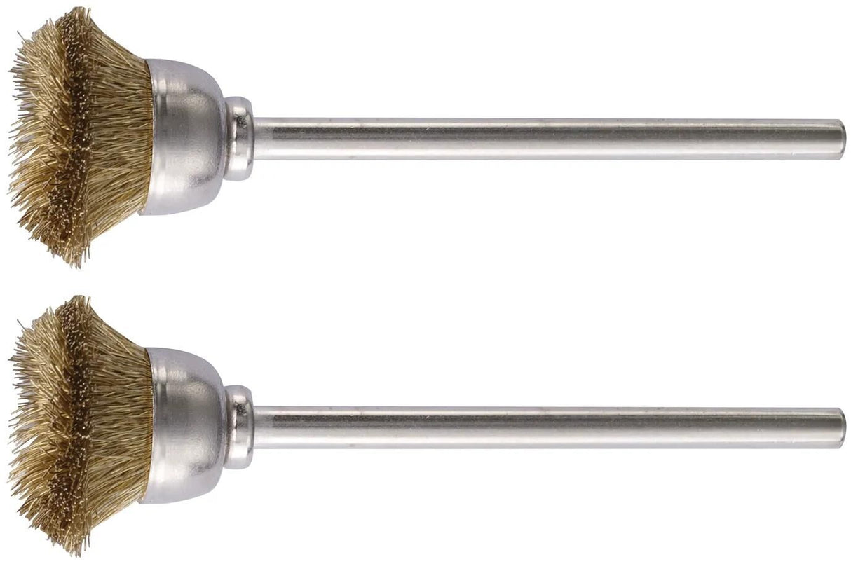 Proxxon brosse coupelle brosses avec arbre 2pcs d=13mm laiton