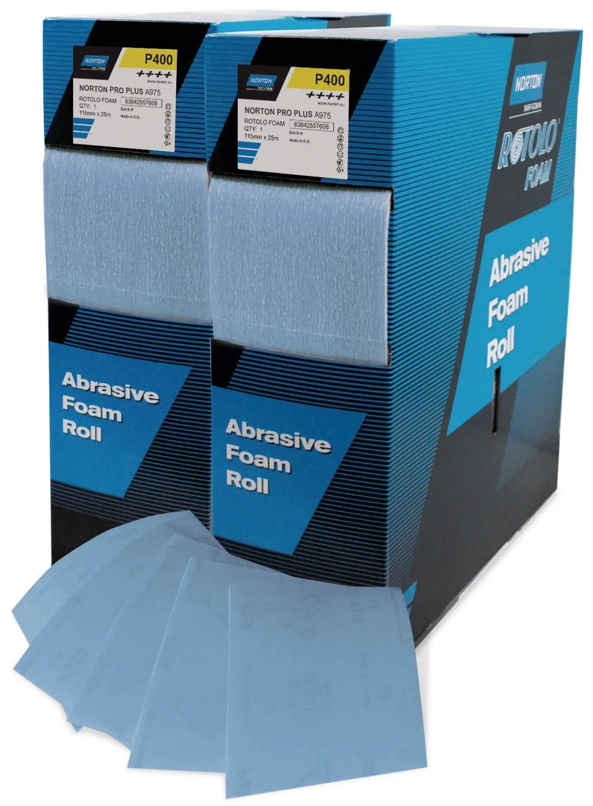 Papier de verre Norton mousse rotolo a275 mousse rotolo 115mmx25mp800 pro plus a975