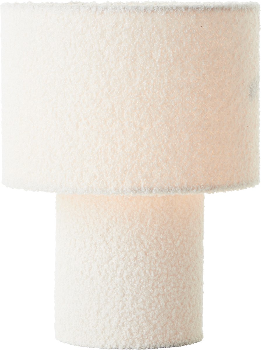 Brilliant teddy - lampe de table - e27 max 1x25w - tissu peluche - beige