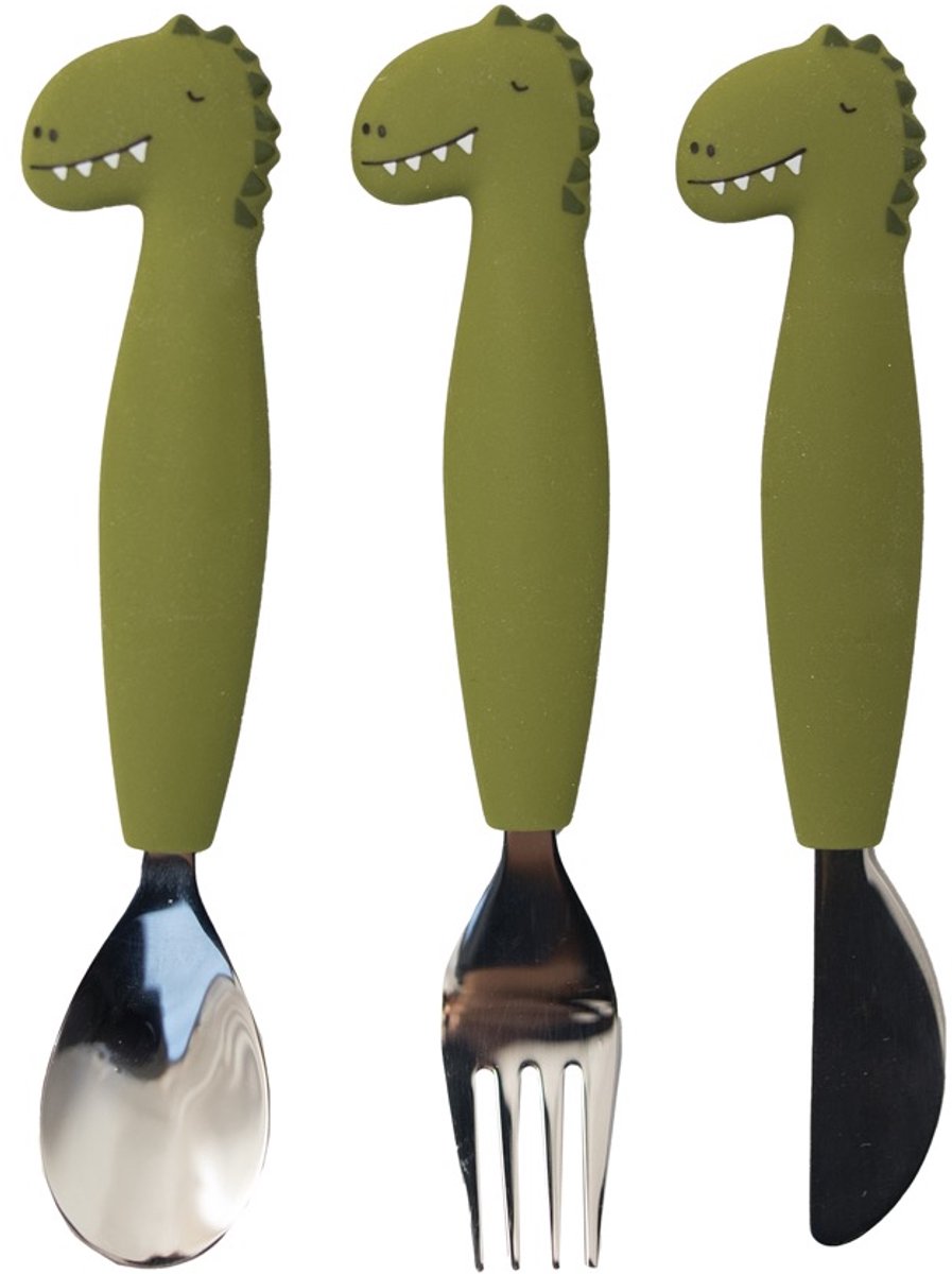 Trixie Silicone Dining Set - MR. Dino, 3e.