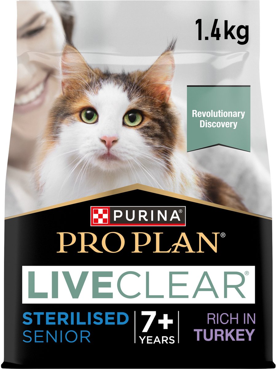 Pro plan kitten liveclear nourriture sèche pour chat - dinde - 1,4 kg