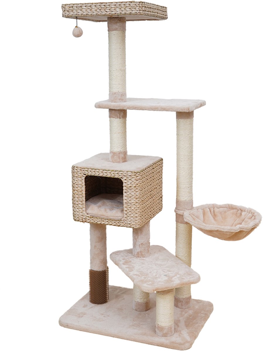 Arbre à chat Ebi Barbados beige 69 x 49 x 156 cm - chat