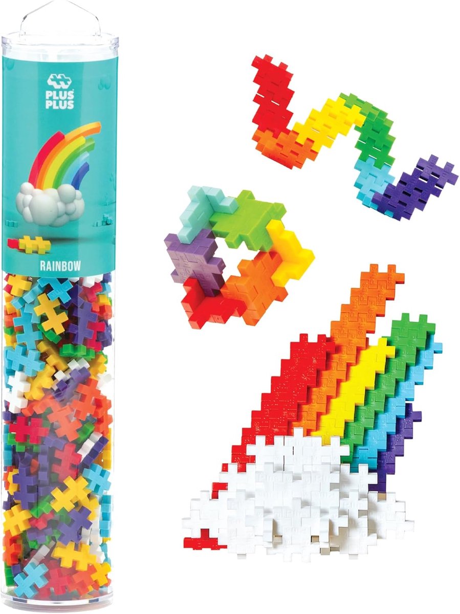 Jeu de construction Plus-Plus Tube Rainbow 240 pièces - 4262 - jouets de construction - jouets de construction - ensemble avec blocs de construction - à partir de 5 ans