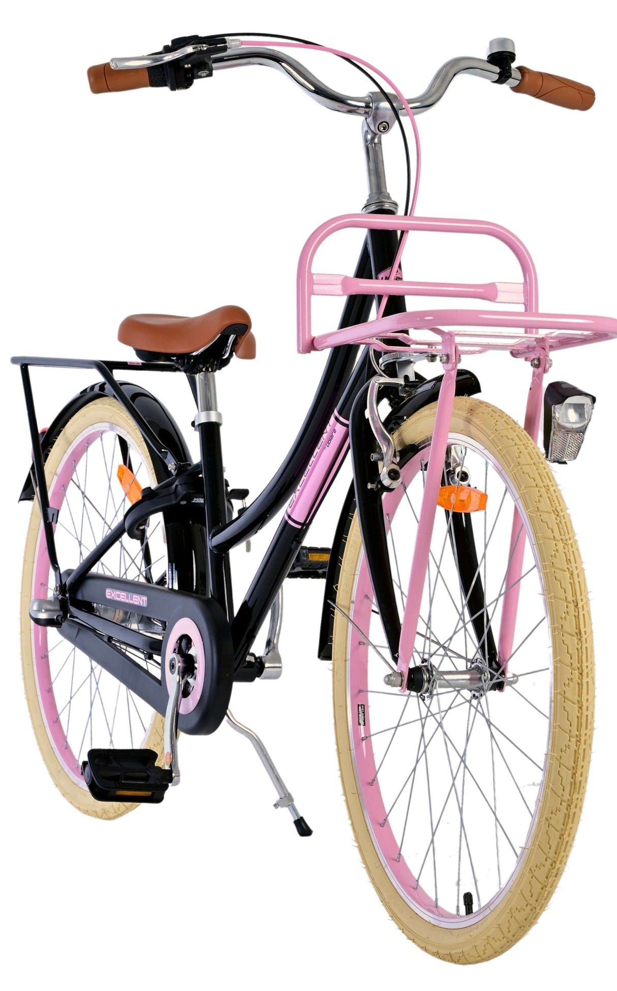 Vélo pour enfants Volare Excellent - Filles - 24 pouces - Noir - 3 vitesses