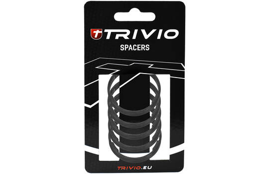 Trivio - entretoise 5mm 1-1 8 carbone ud mat - 5 pièces
