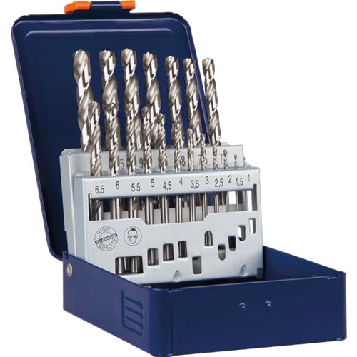 Jeu de forets hélicoïdaux Rotec 1-10x0,5mm hss-g 19 pièces