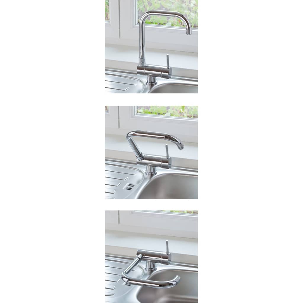 Mélangeur de cuisine Eisl avec bec pivotant flexo chrome