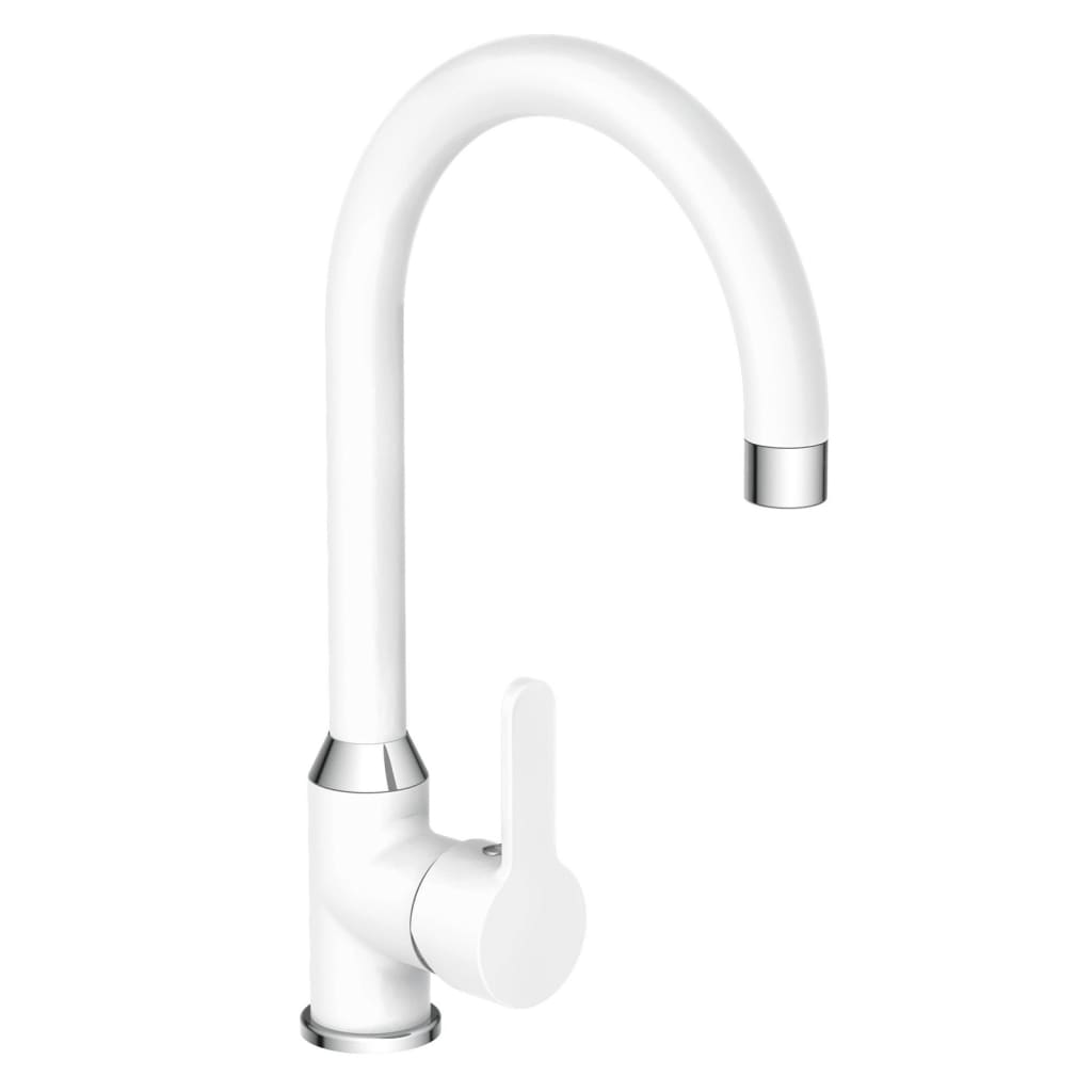Eisl mitigeur de cuisine diziani chrome blanc