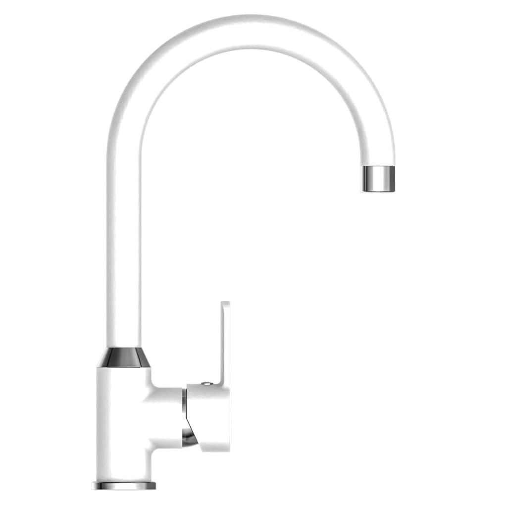 Eisl mitigeur de cuisine diziani chrome blanc