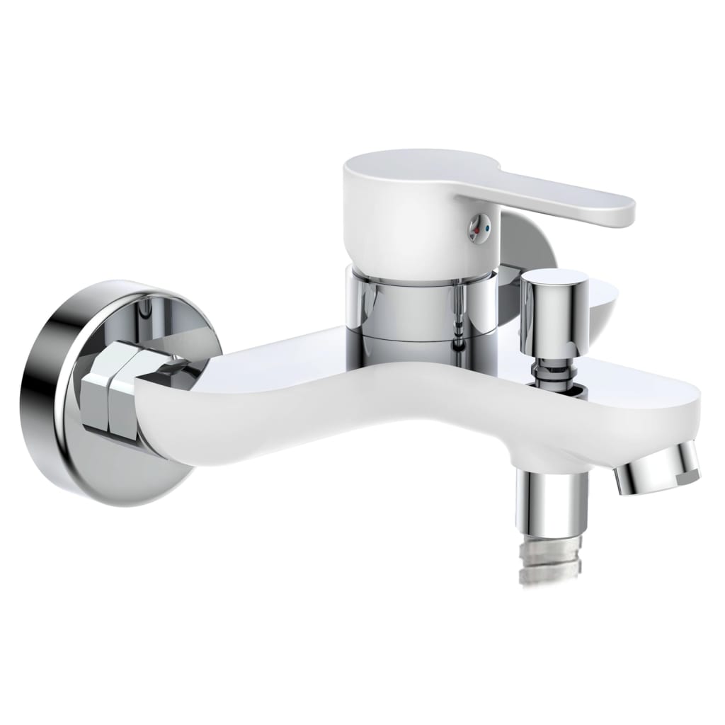 Eisl mitigeur de salle de bain diziani blanc et chrome