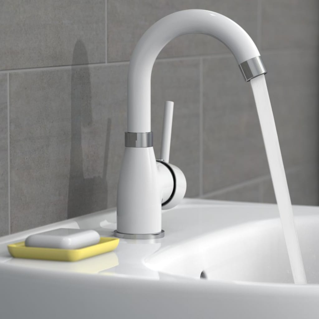 Eisl mitigeur de lavabo futura blanc et chrome