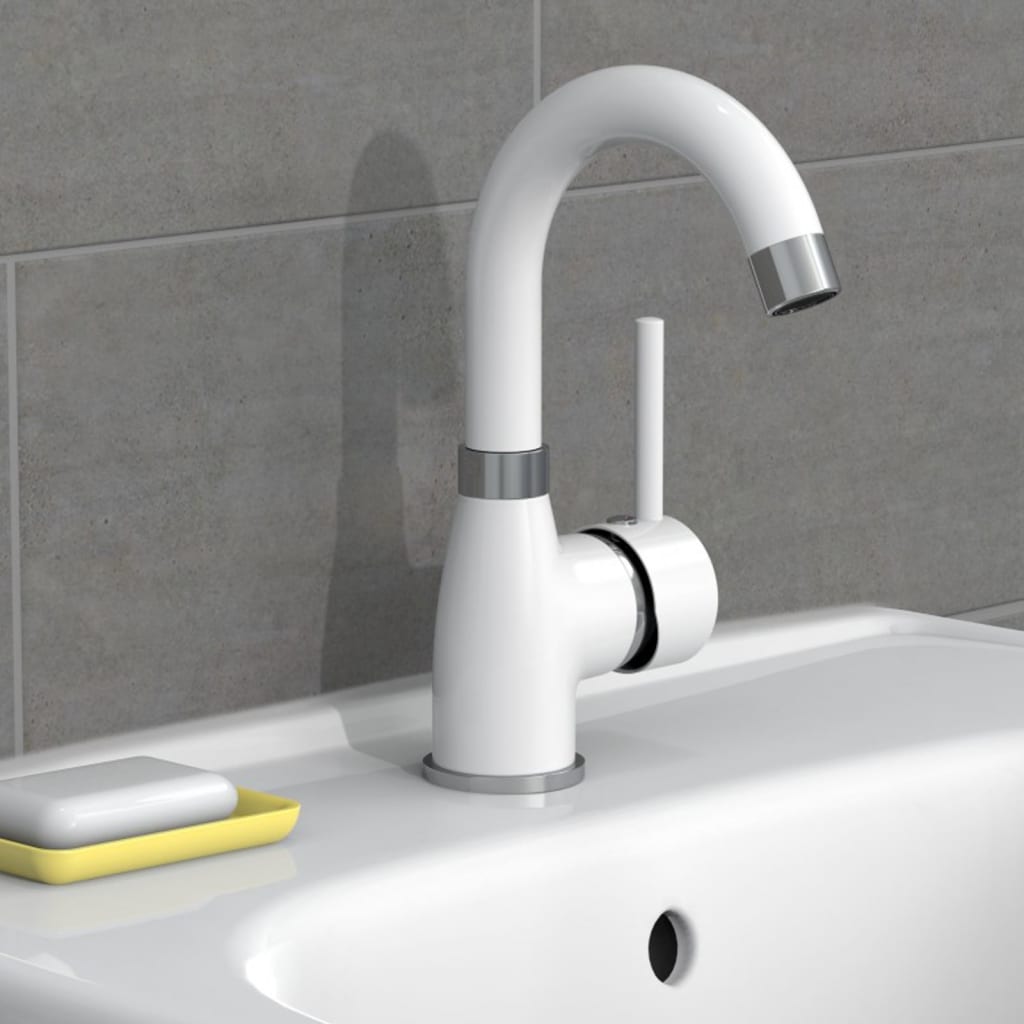 Eisl mitigeur de lavabo futura blanc et chrome