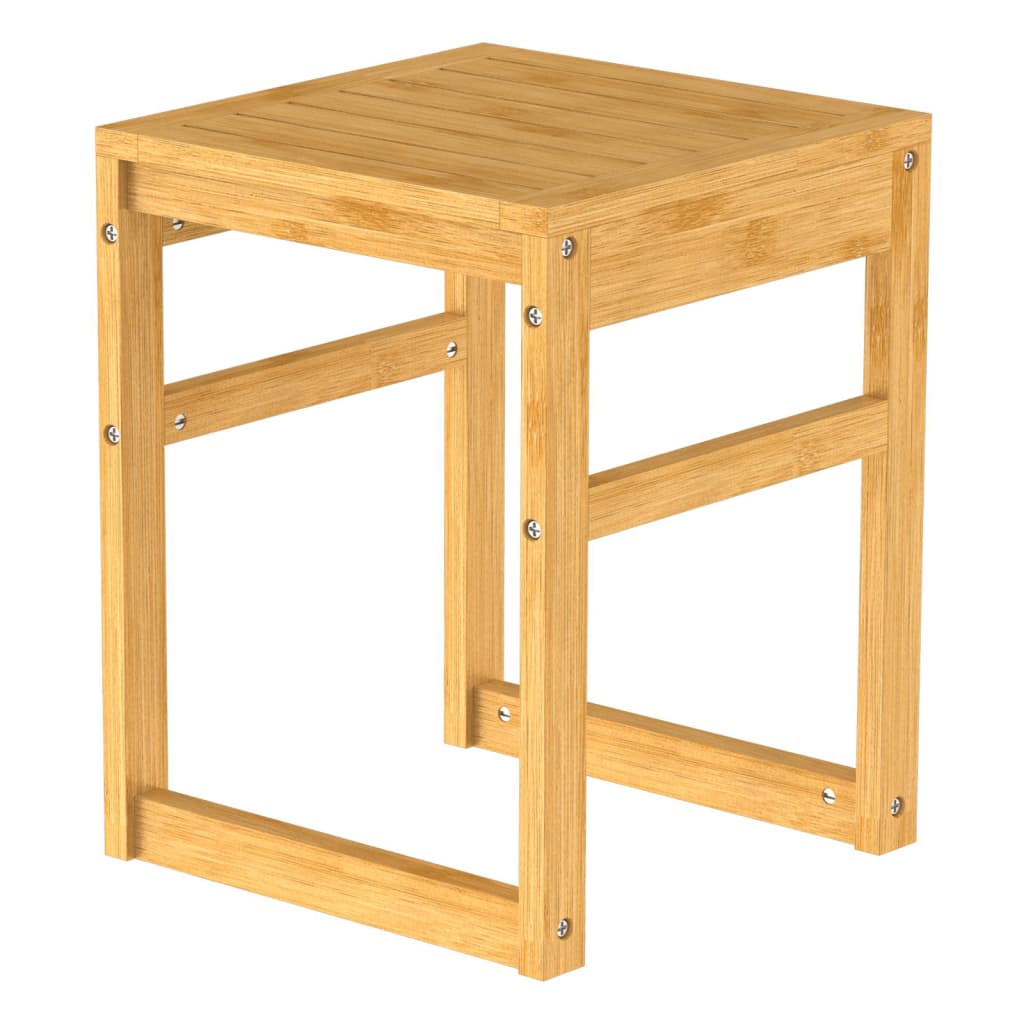 Tabouret de salle de bain Eisl 35x35x45 cm bambou