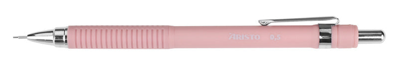 Aristo ar-85712 porte-mine rose mat 0.5 poignée en caoutchouc, clip en métal