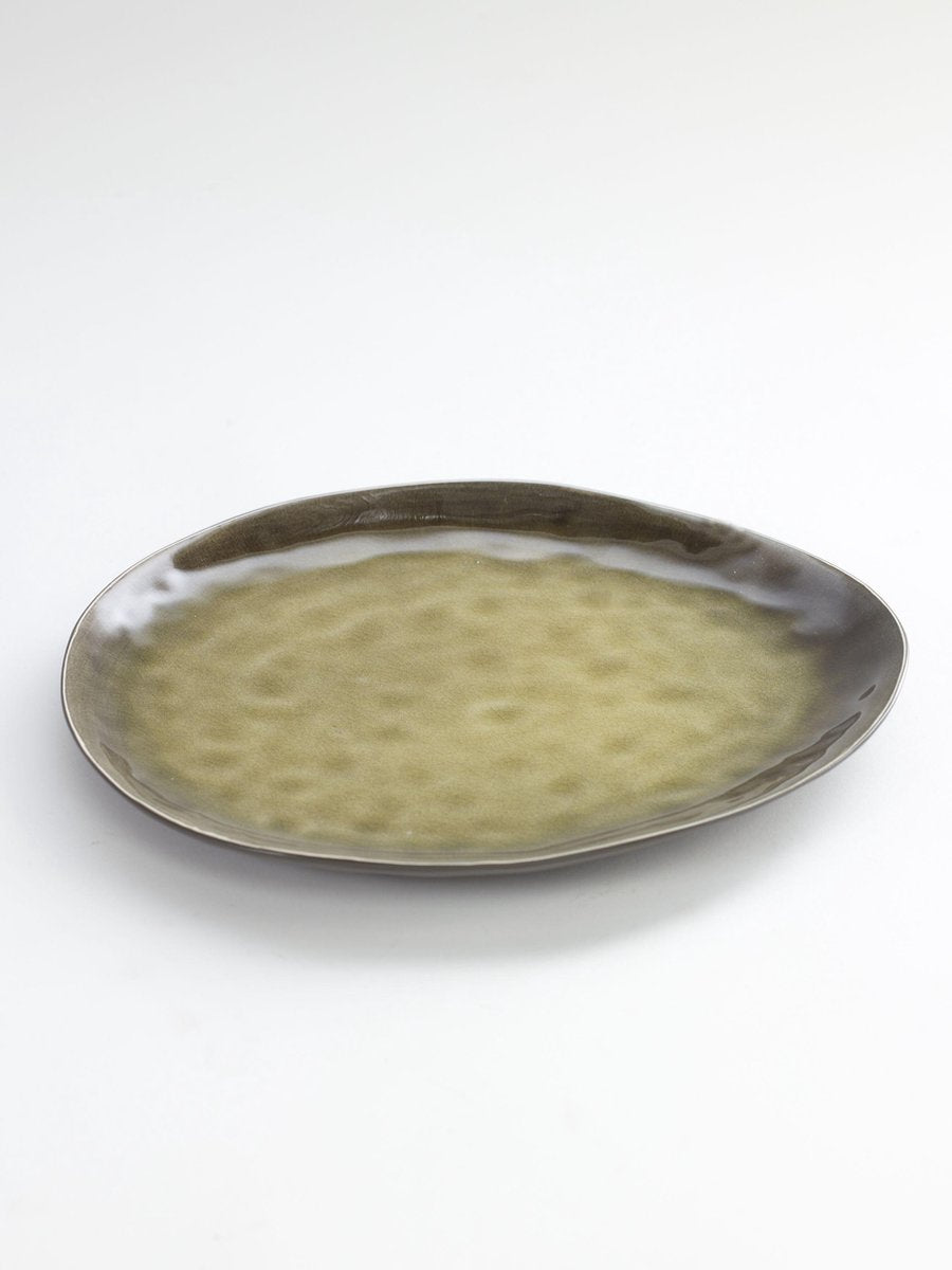 Serax - pascale naessens pure - assiette ovale l - vert - 2 pièces