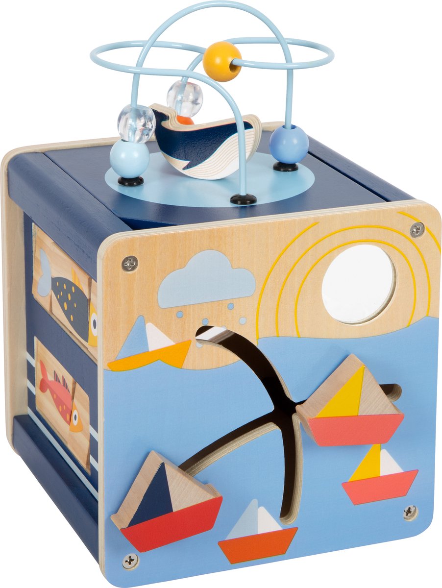Small foot - cube d'activités océan en bois