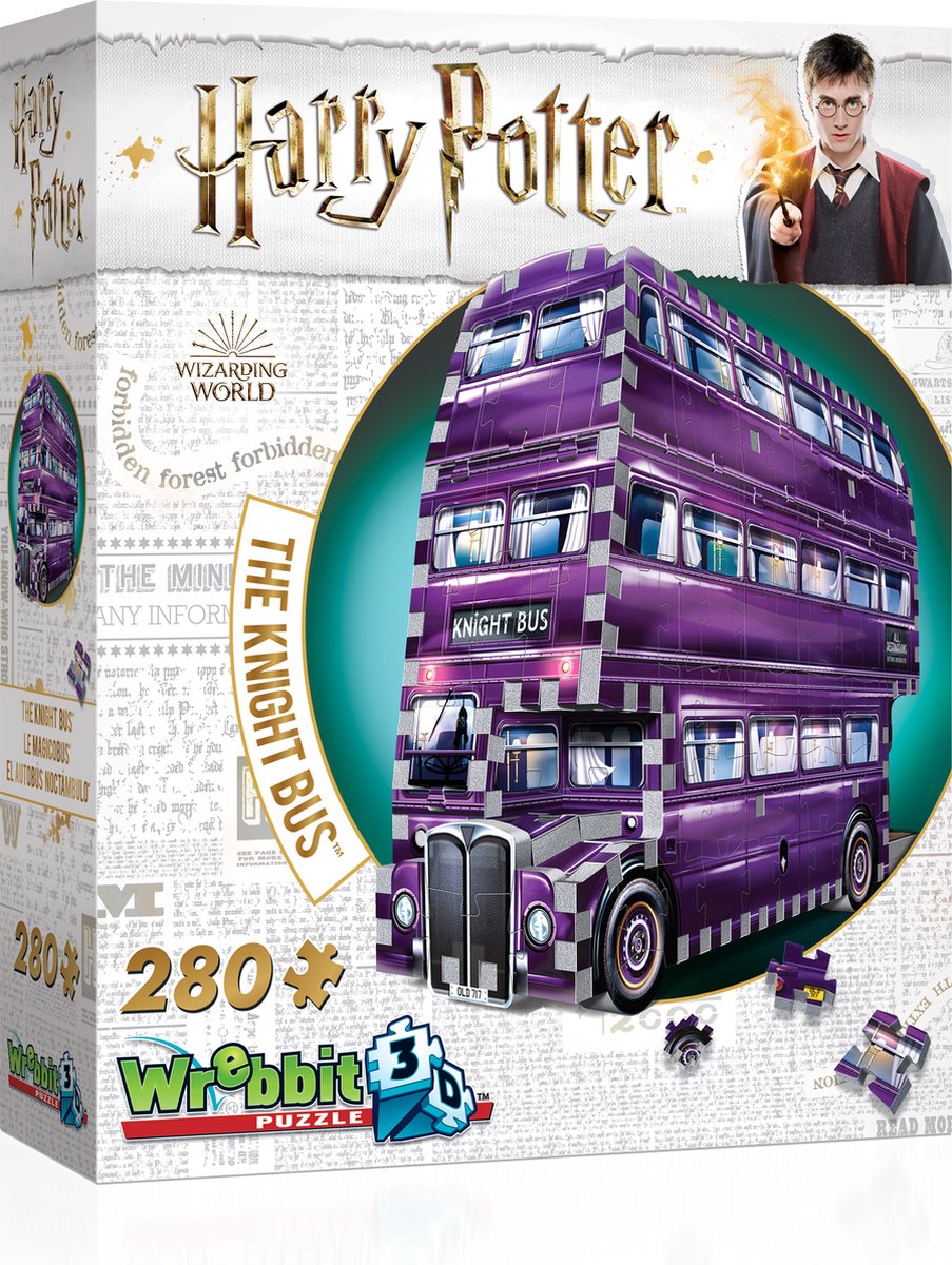 Wrebbit le bus chevalier - puzzle 3d - Harry Potter - 280 pièces