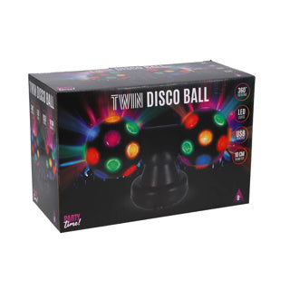 C'est la fête ! temps de fête double boule disco noir