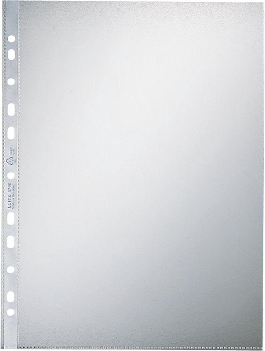 Leitz sac de présentation de haute qualité a4 épaisseur 0,085 mm perforation 11 trous paquet de 100 pièces transparent