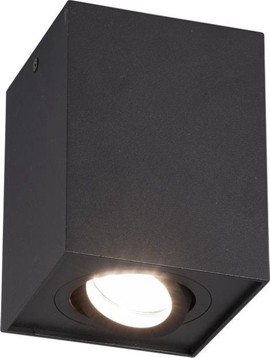 Trio biscuit - plafonnier - noir mat - excl. 1x gu10 35w