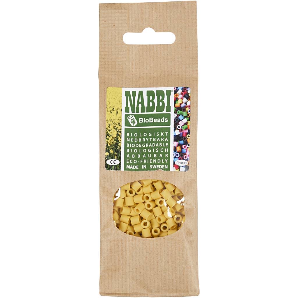 Creativ company nabbi bioperles 5x5mm jaune - 1000pcs.