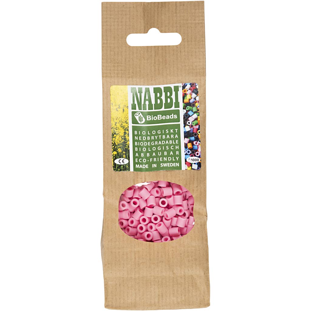 Creativ company nabbi bioperles 5x5mm rose - 1000pcs.