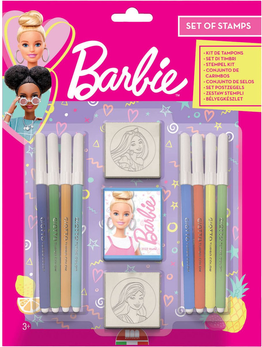 Ensemble de tampons Barbie multiprint, 11dlg.