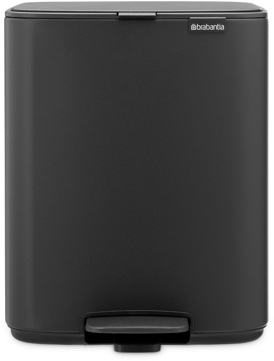 Poubelle à pédale Brabantia bo - 12 litres - gris minéral infini