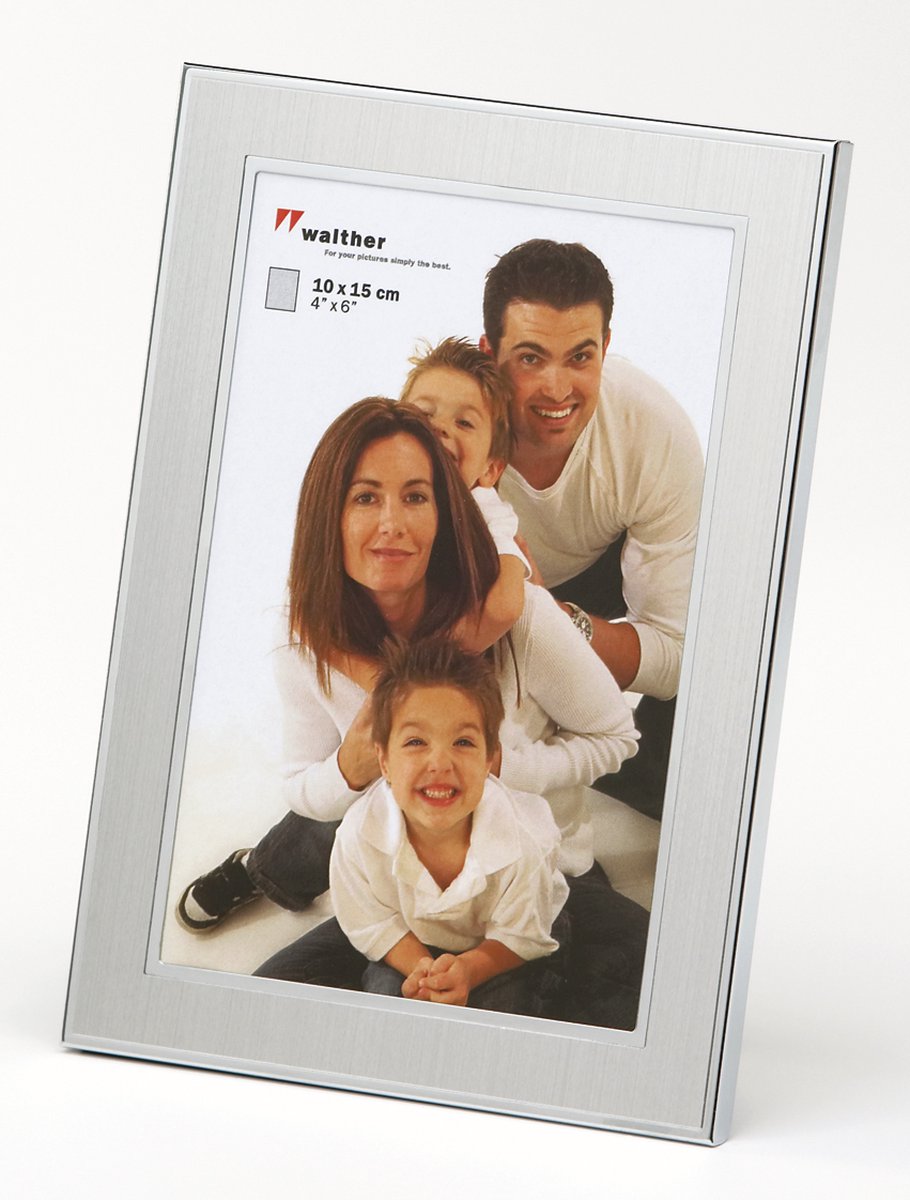 Walther Jazz - cadre portrait en métal - format photo 10x15 cm - argent