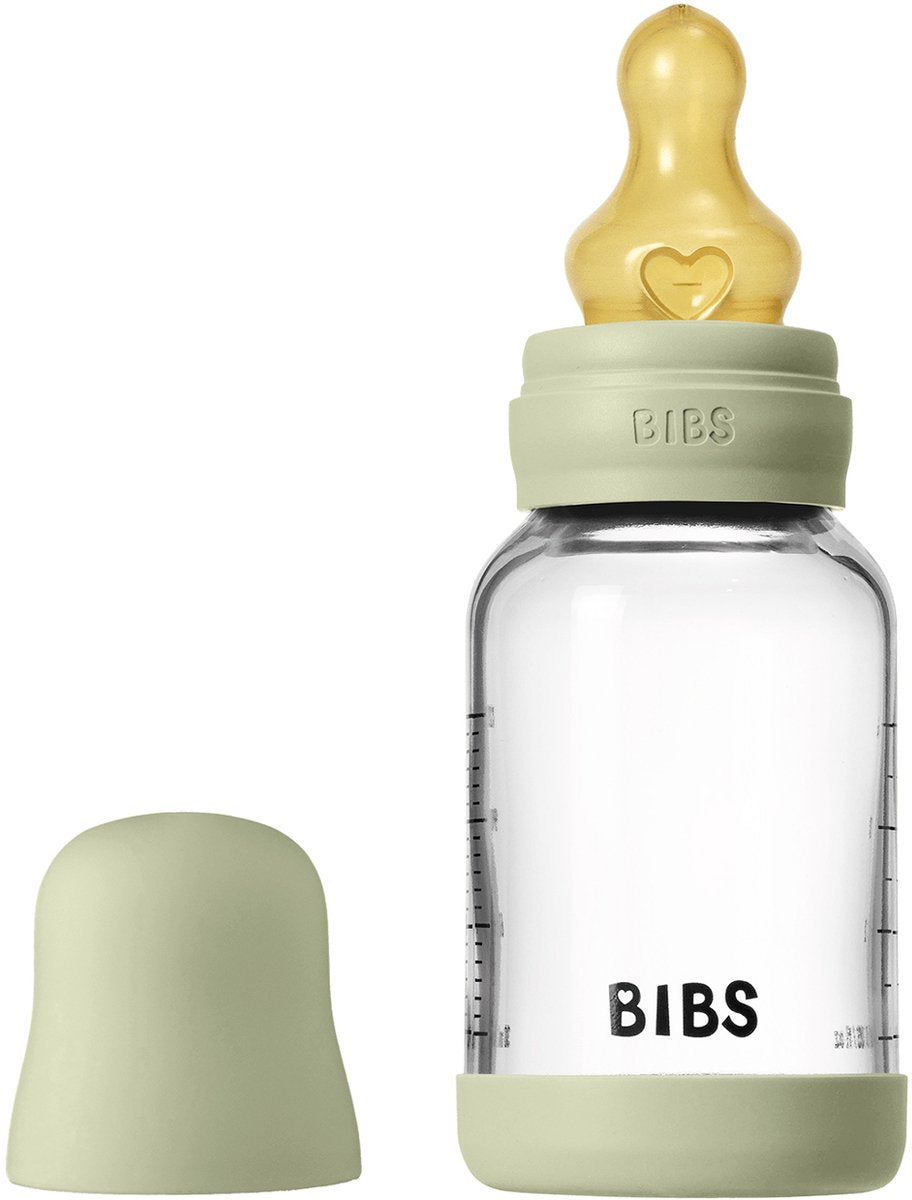 Biberon - débit lent - 120 ml - latex de verre - sauge